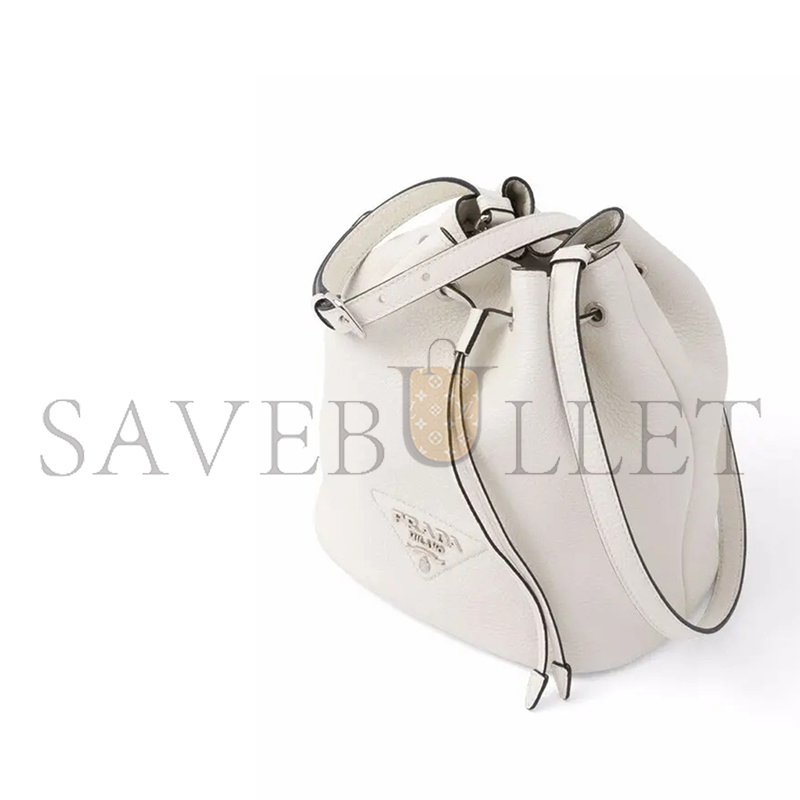 PRADA LEATHER BUCKET SHOULDER BAG CROSSBODY BAG REGULAR 1BE060 (25*20*14cm) 